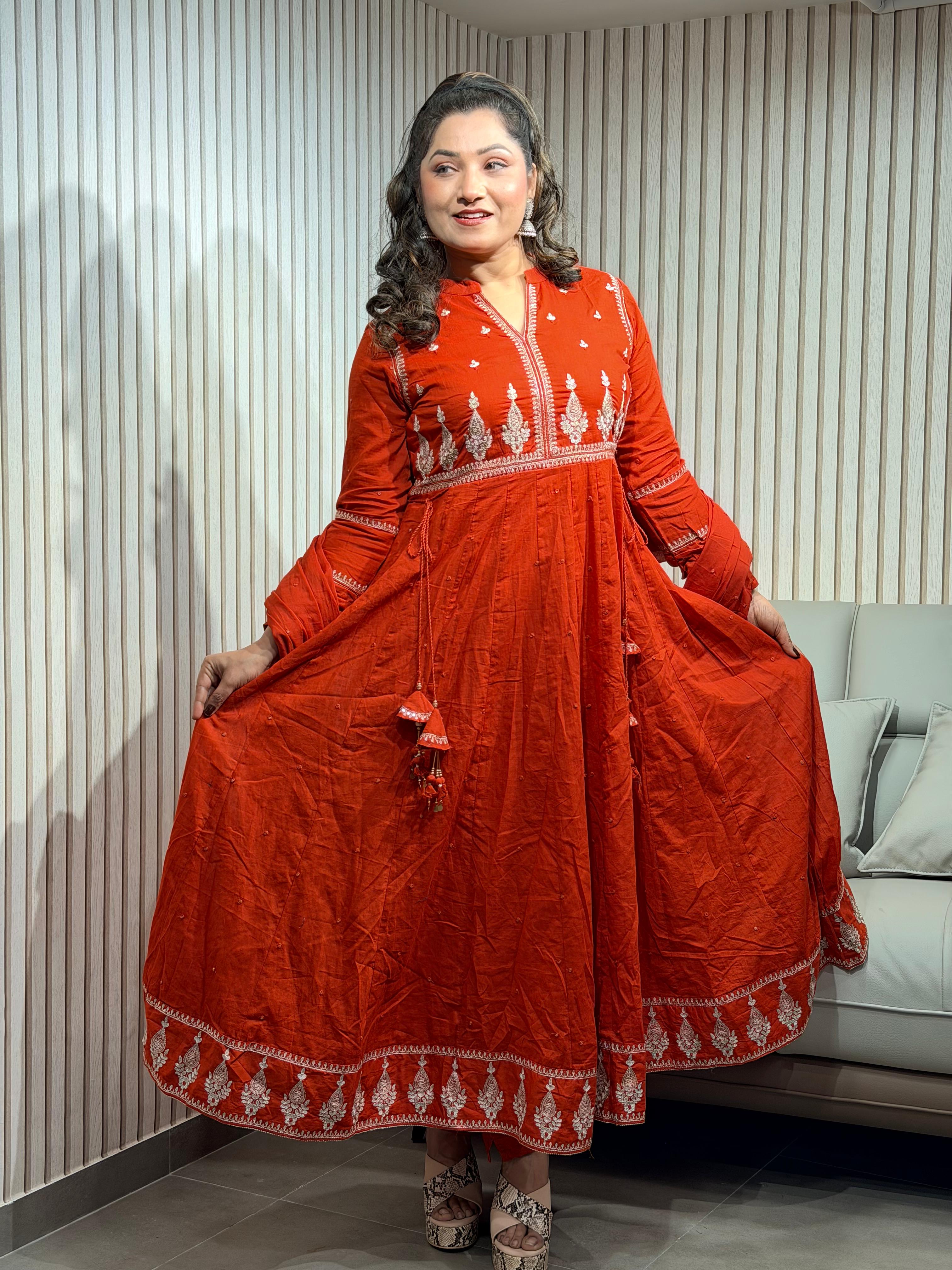 Golden Thread Work dress