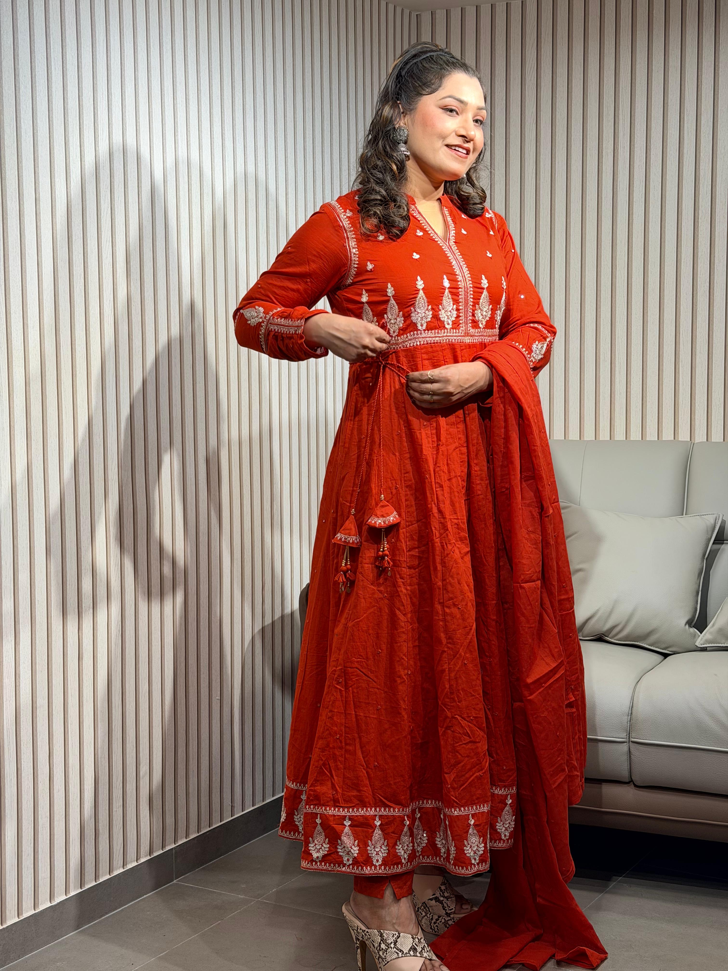 Golden Thread Work dress