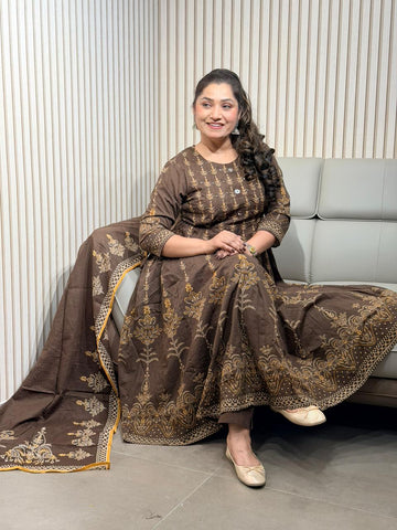 trending coffee colour dress