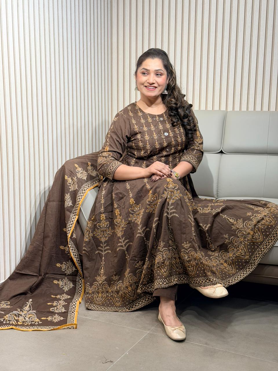trending coffee colour dress