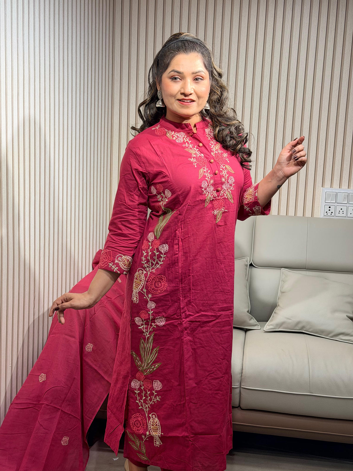 Mal Rani Floral Rani pink dress – Kamal Choice