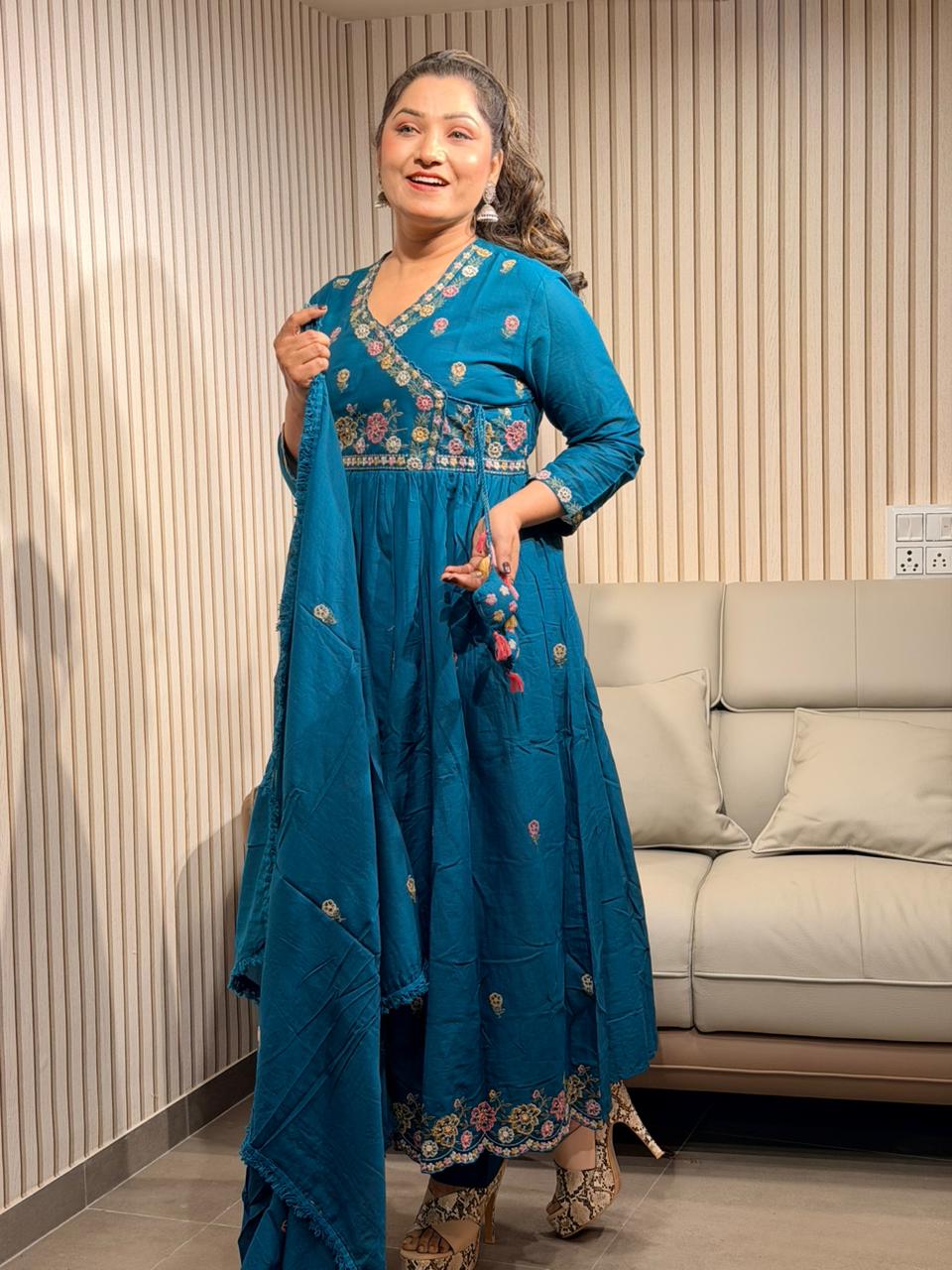 Angrakha Sea blue dress