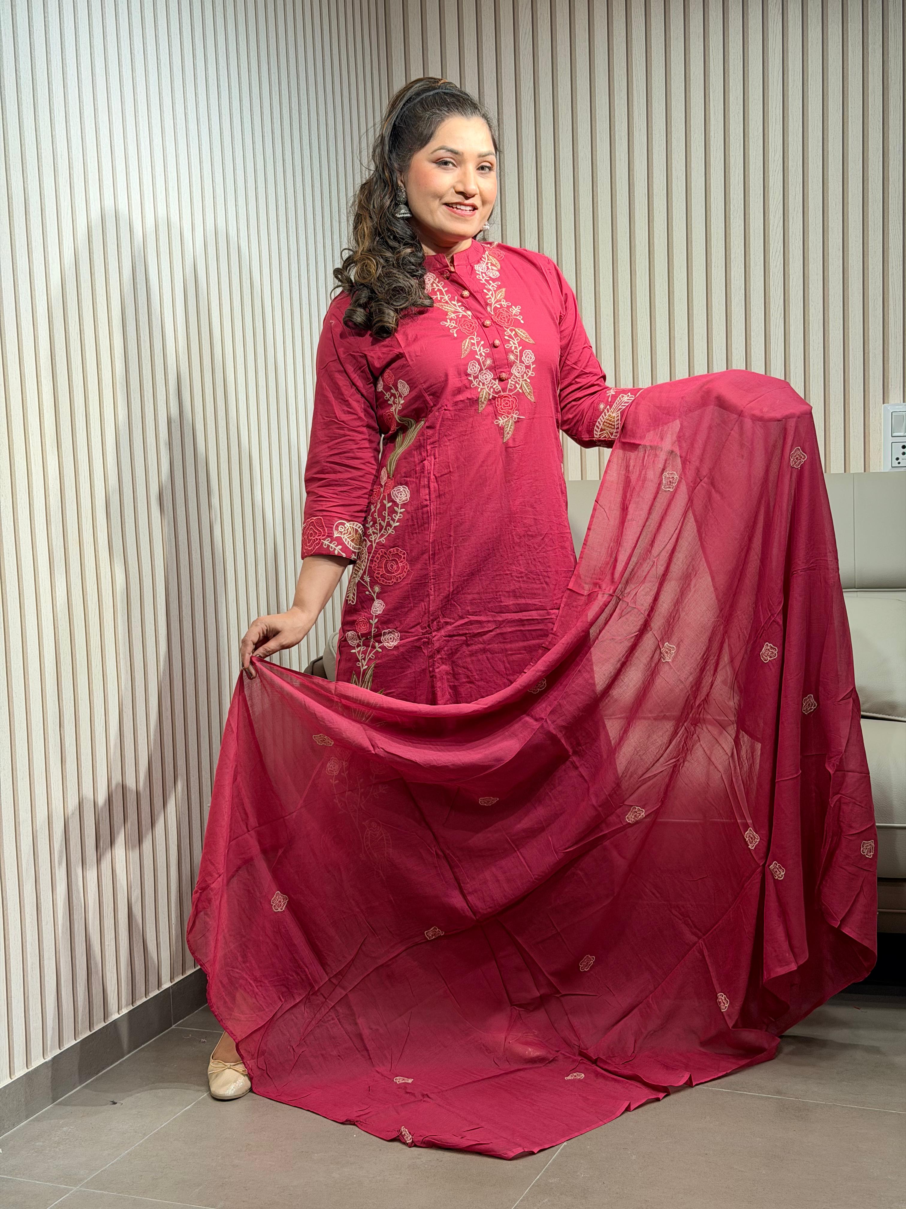 Floral Rani pink dress