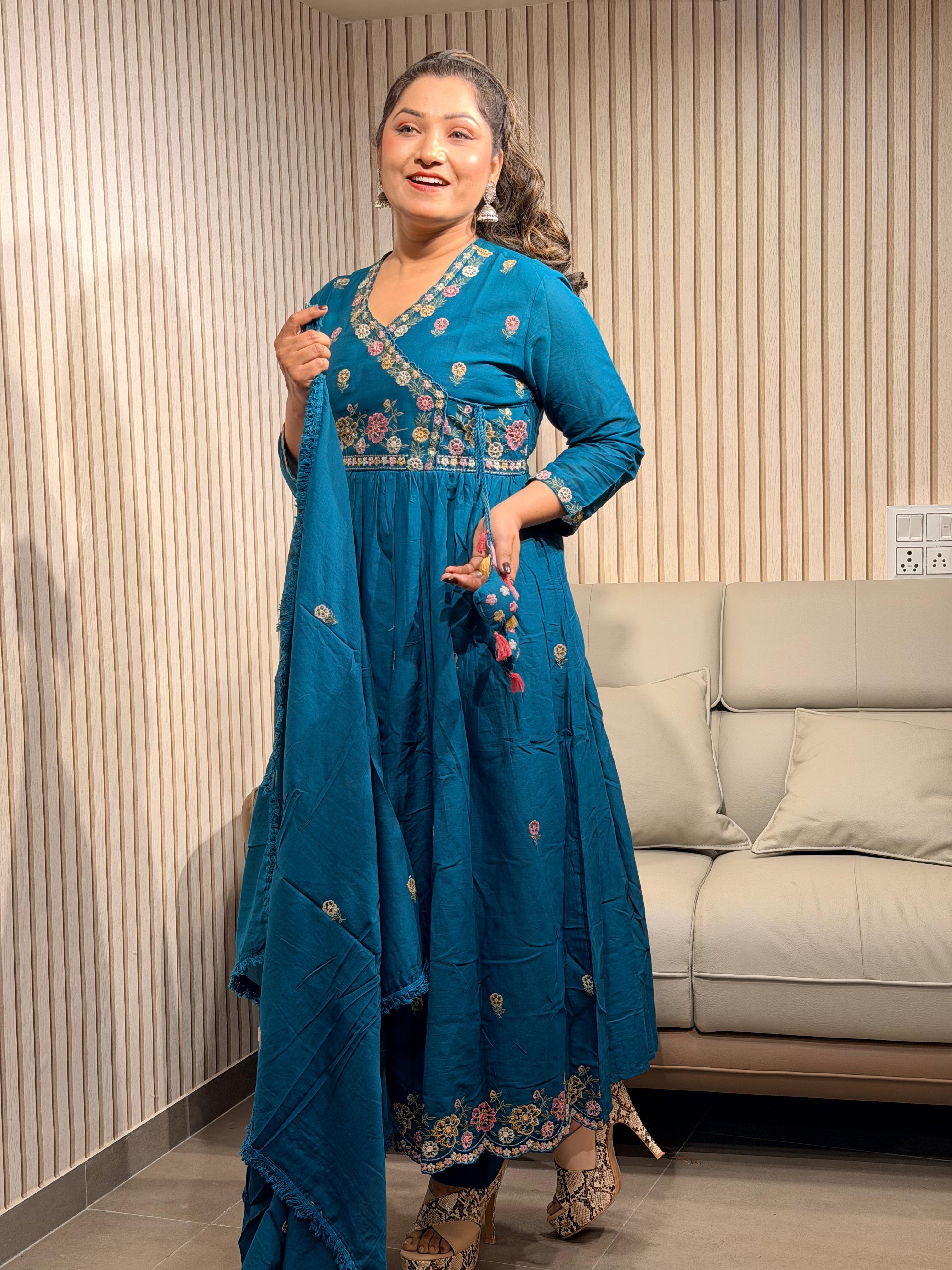 Angrakha Sea blue dress