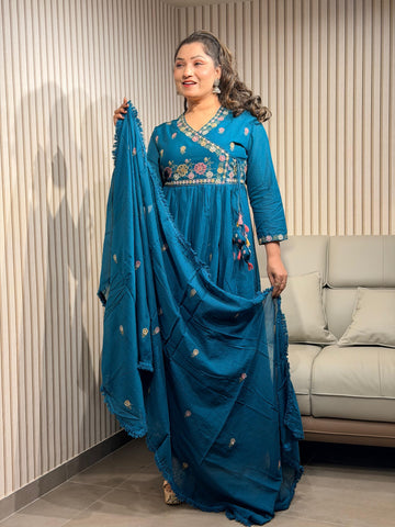 Angrakha Sea blue dress