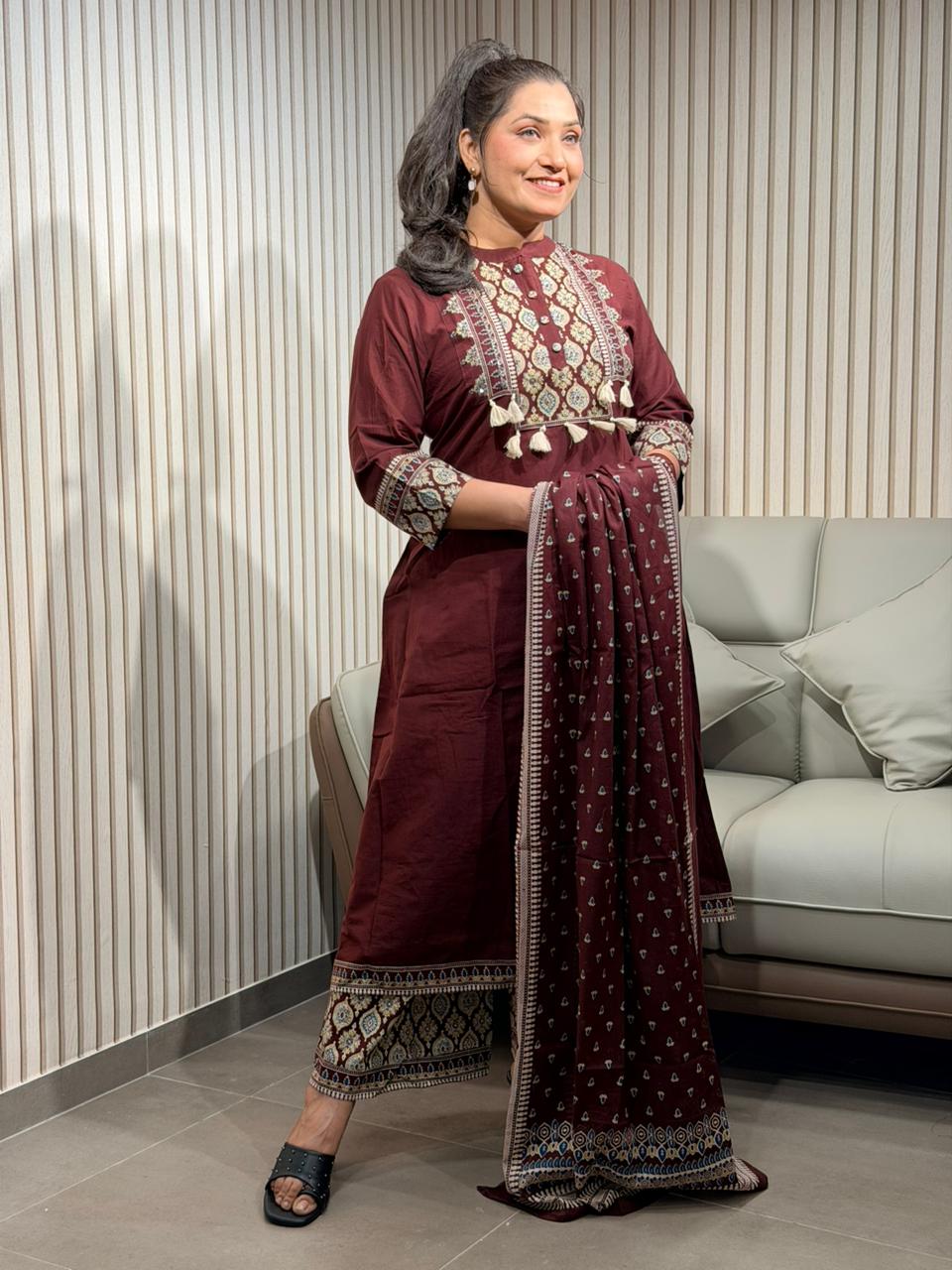 Kashmiri blockprint dress