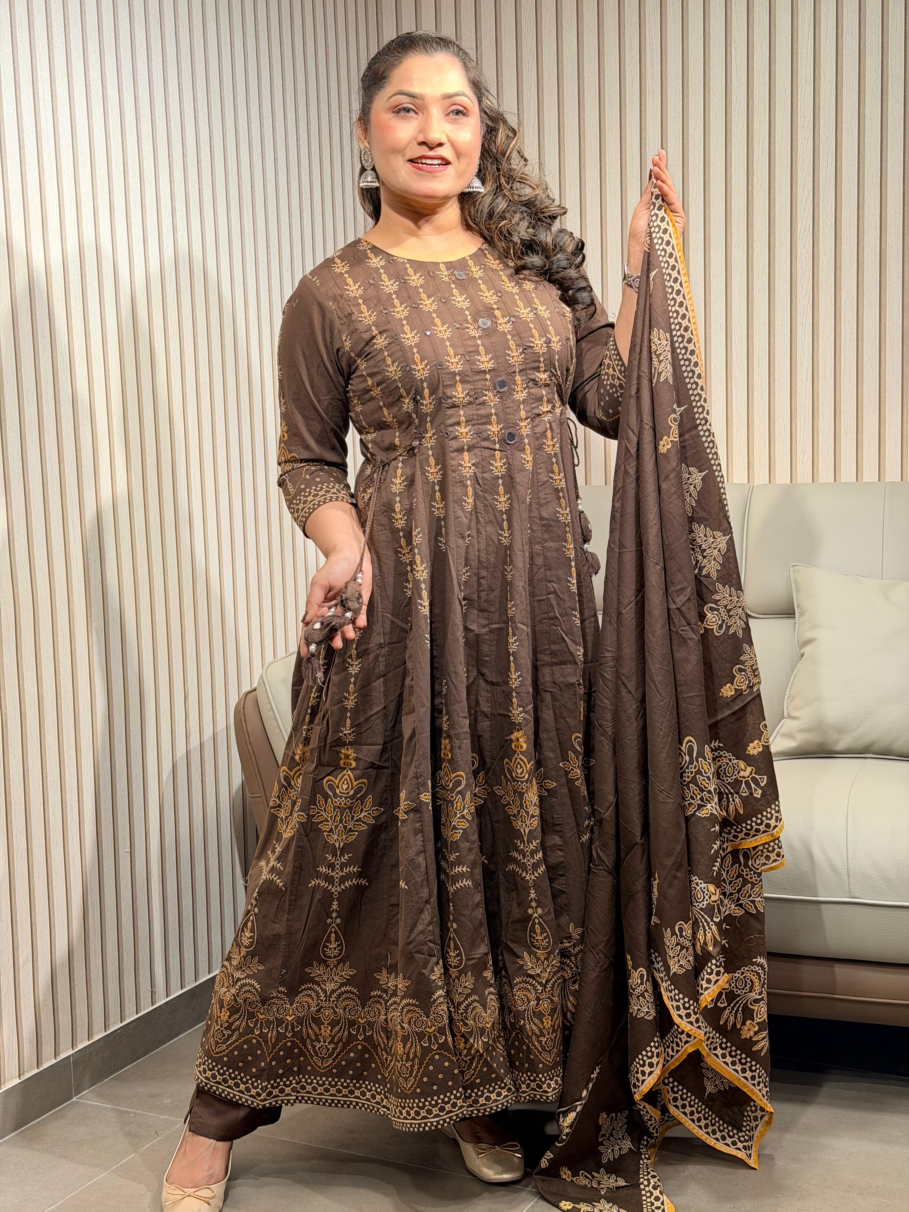 trending coffee colour dress