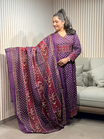 Angrakha Purple viral dress