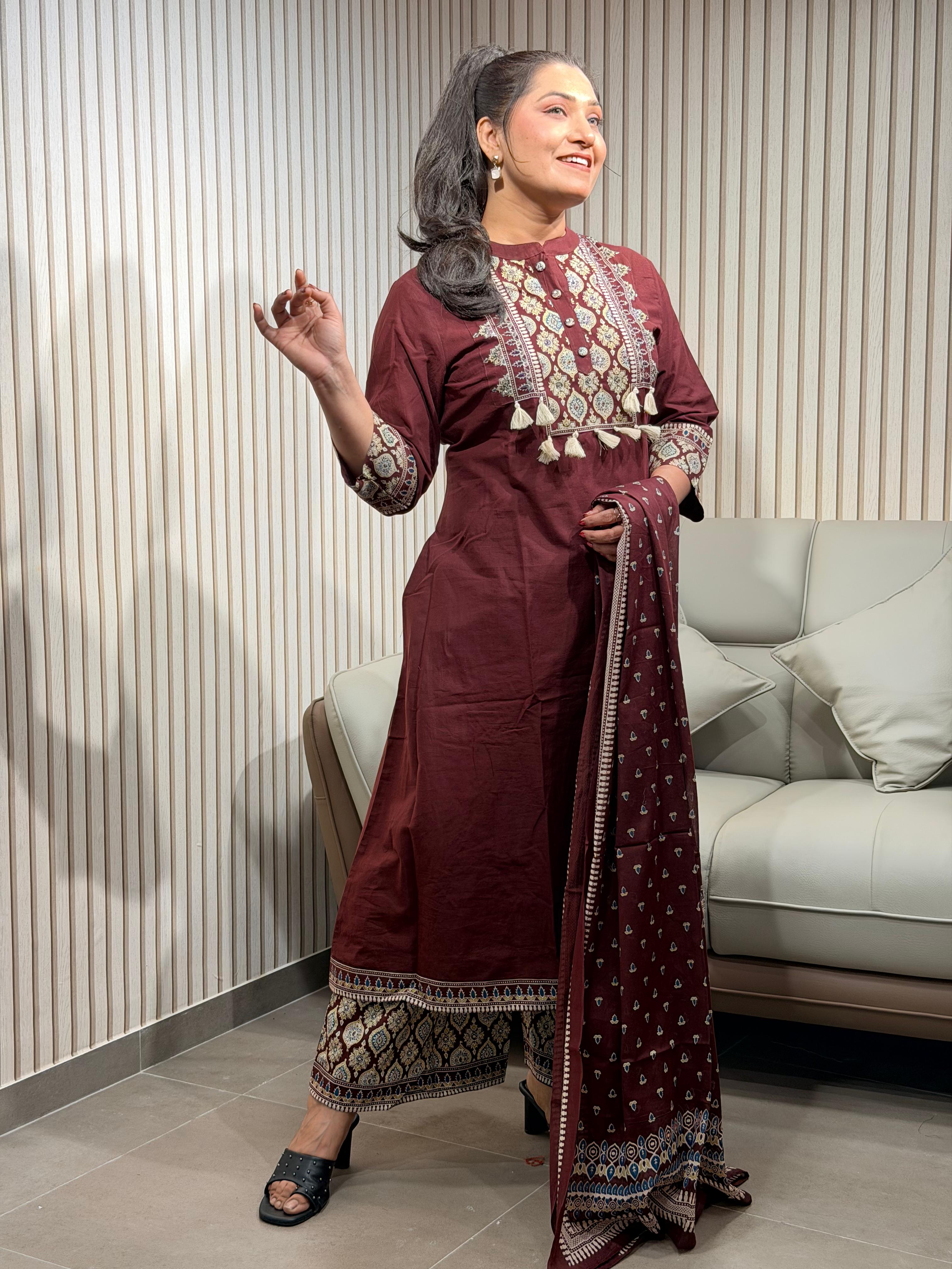 Kashmiri blockprint dress